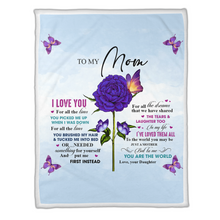 Load image into Gallery viewer, MINK THROW BLANKET- TO MY MOM ROSE
